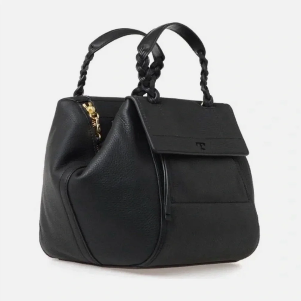 Tory Burch leather Bag | half moon braided strap cross body